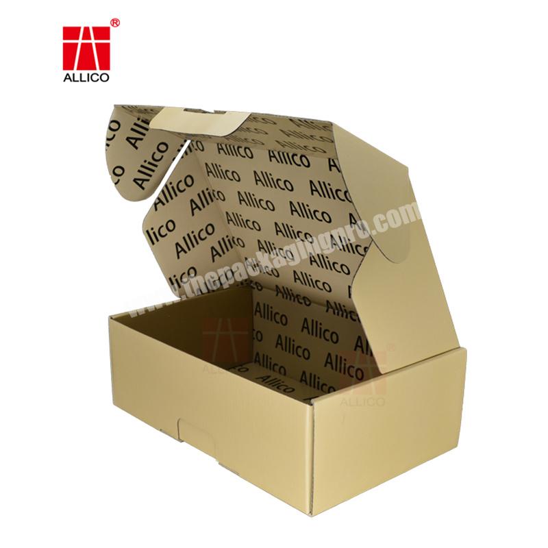 Hot Sales Custom Logo Packaging Brown Kraft Gift Box For Personal Care and Clothing Shipping Corrugated Mailer Box Underwear