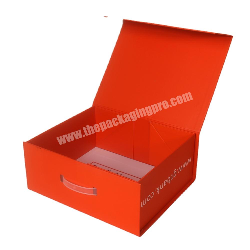 Hot-Selling Custom Paper Packaging Shopping Folding Gift Box With Handle