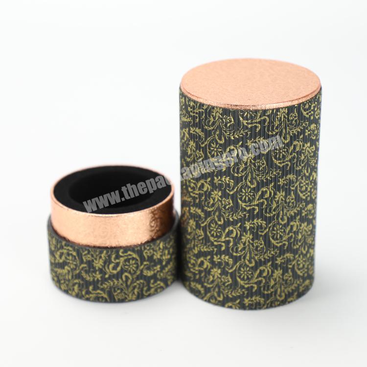 Hot Selling Velvet Round Cylinder Cardboard Coated Paper Tubes Boite Parfum Gift Packaging Boxes For Perfumes Glass Packiging