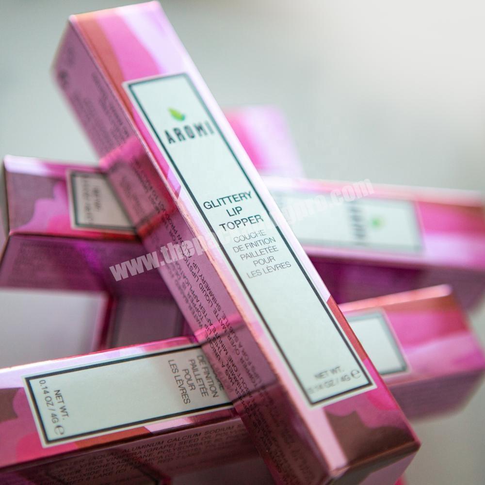 Luxurious Wholesale Custom Design Glossy Liquid Lipstick Packaging Box, Lip Gloss Design Boxes
