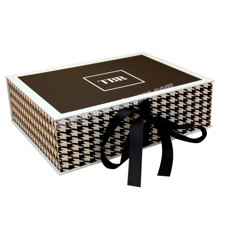 Luxury Cardboard Creative Black White Lingerie Glamour Packaging Paper Box for Kids