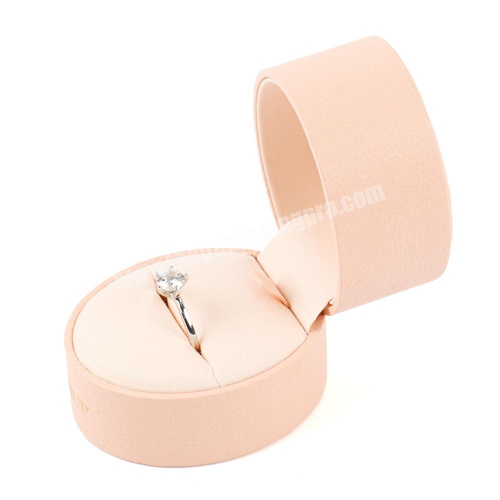 Luxury Custom Handmade Paper Jewelry Packaging Box With Velvet Lining Luxury Jewelry Packaging Oval Wedding Ring Box