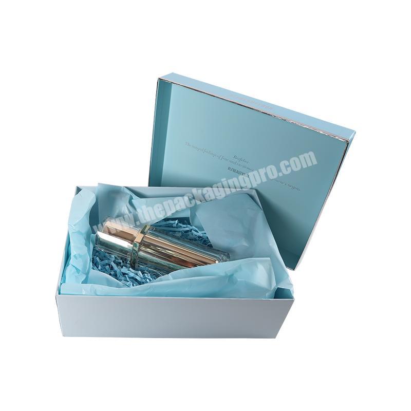 Luxury Custom Logo Rigid Shoulder Cardboard Packaging Removable Lid And Base Rigid Paper Gift Box With Neck
