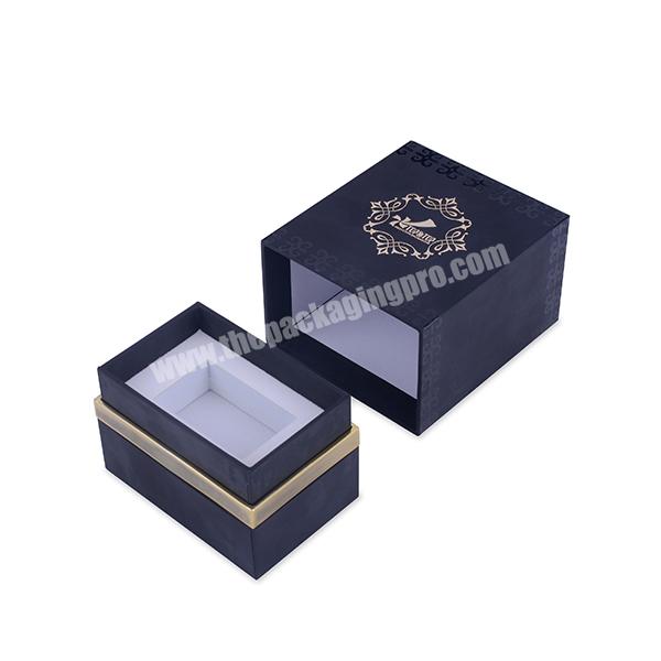 Luxury Custom Novel Design Elegant Blue Perfume Bottle Packaging Box with EVA Insert