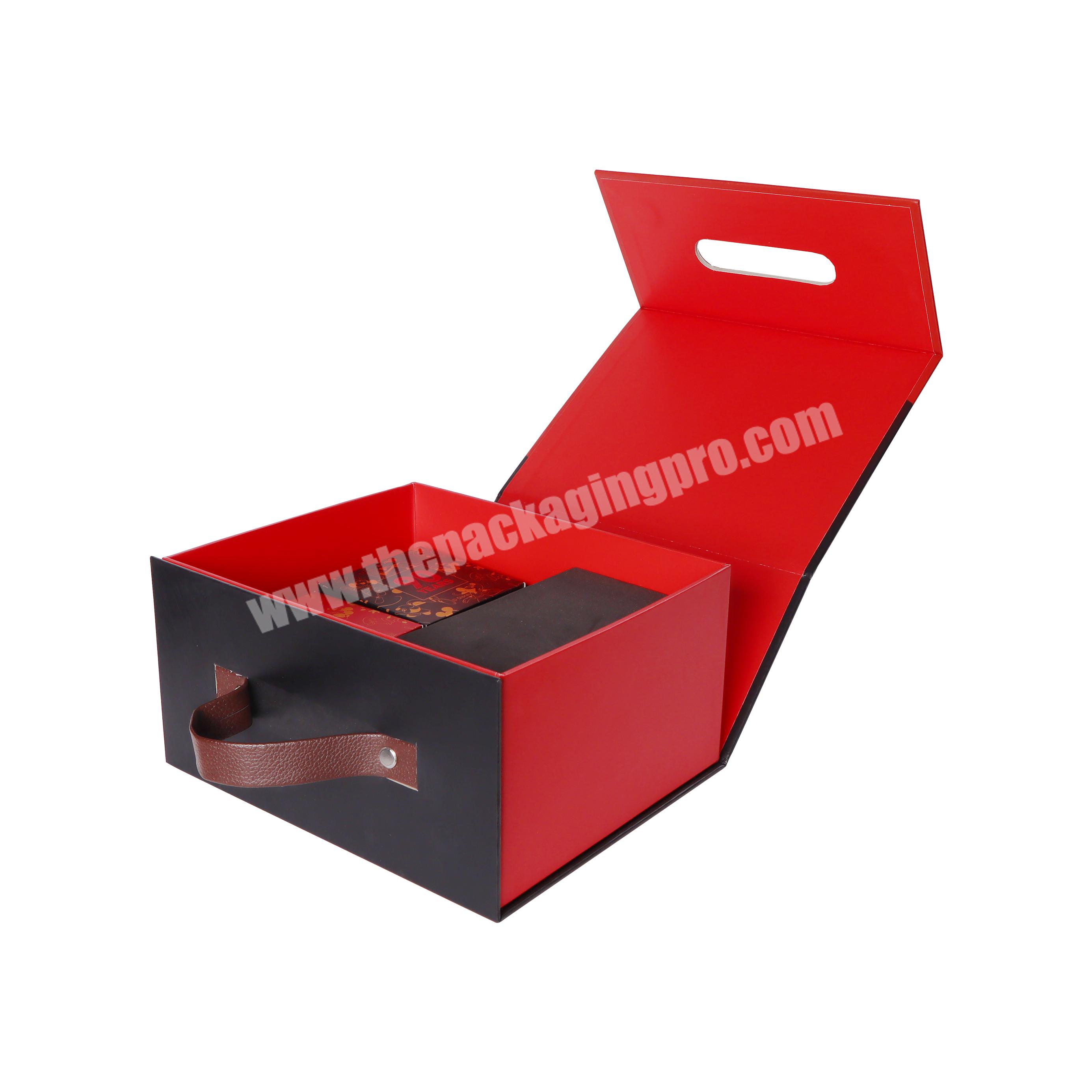 Luxury Design Custom Logo Velvet Paper Rigid Cardboard Packaging Open with Two Door Magnetic Closure Empty Gift Satin Box