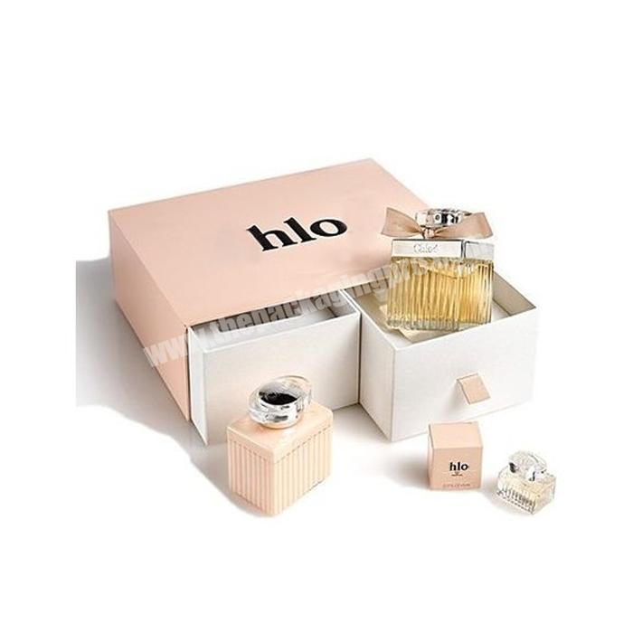Luxury Drawer Perfume Bottle With 5 Ml Mailer Shipping Perfume Folding Boxes Gift Box Pack Perfume Box With Silk