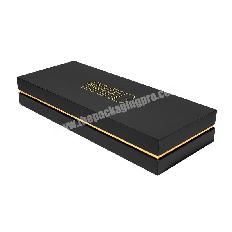 Luxury High Quality  Lid And Base Gift Box Black Packaging Paper Top and Bottom Paperboard Box With Custom Logo