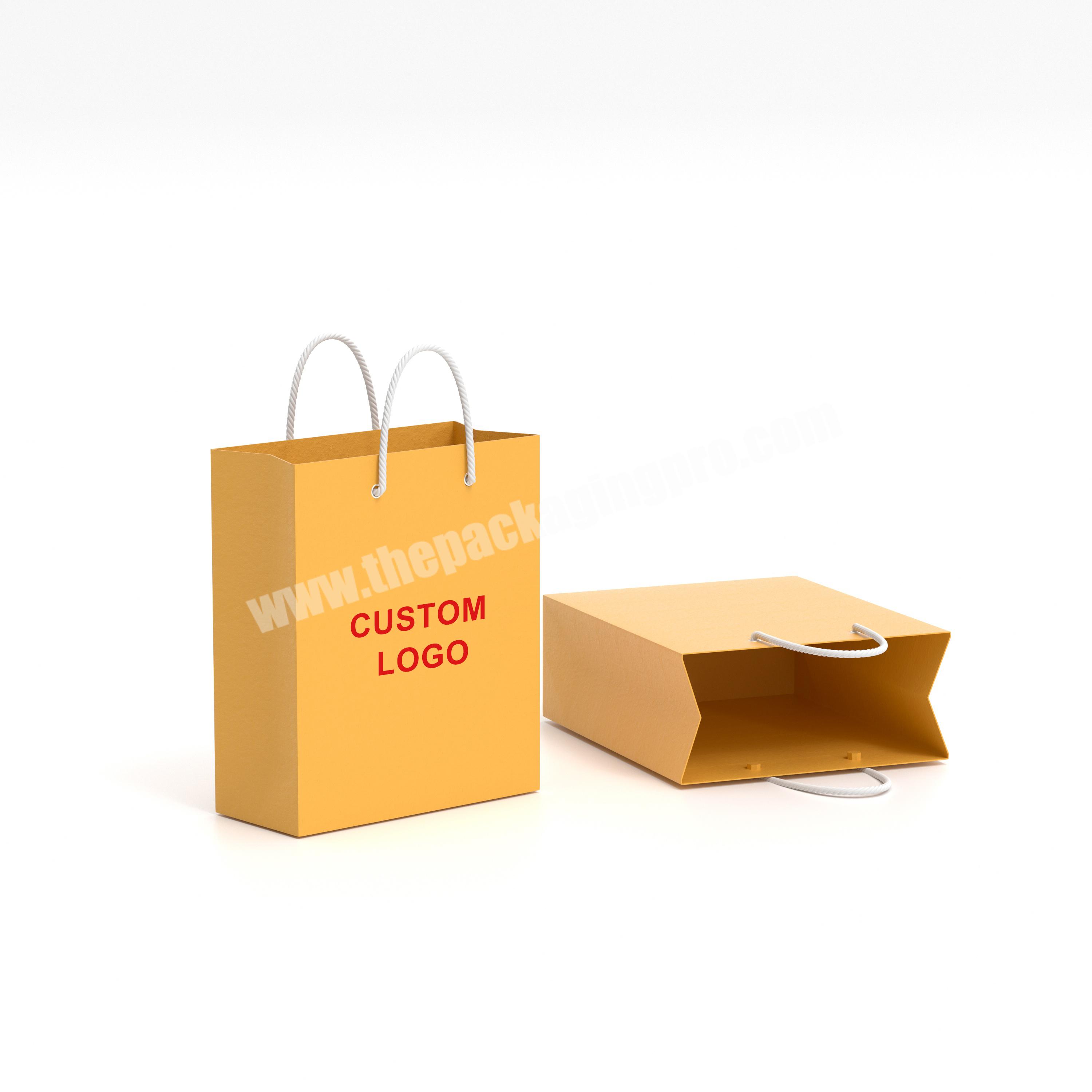 Luxury Paper Carrier Kraft Bags with Your Own Logo High Quality Customized Craft Paper PDF Custom Desgin Packaging Bag Accept