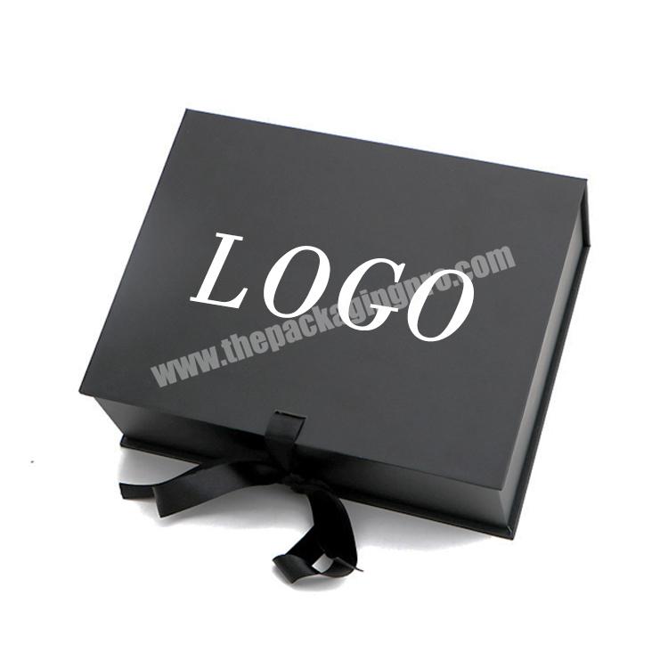 Luxury Personalized Foldable with Ribbon Gift Paper Box For Clothes