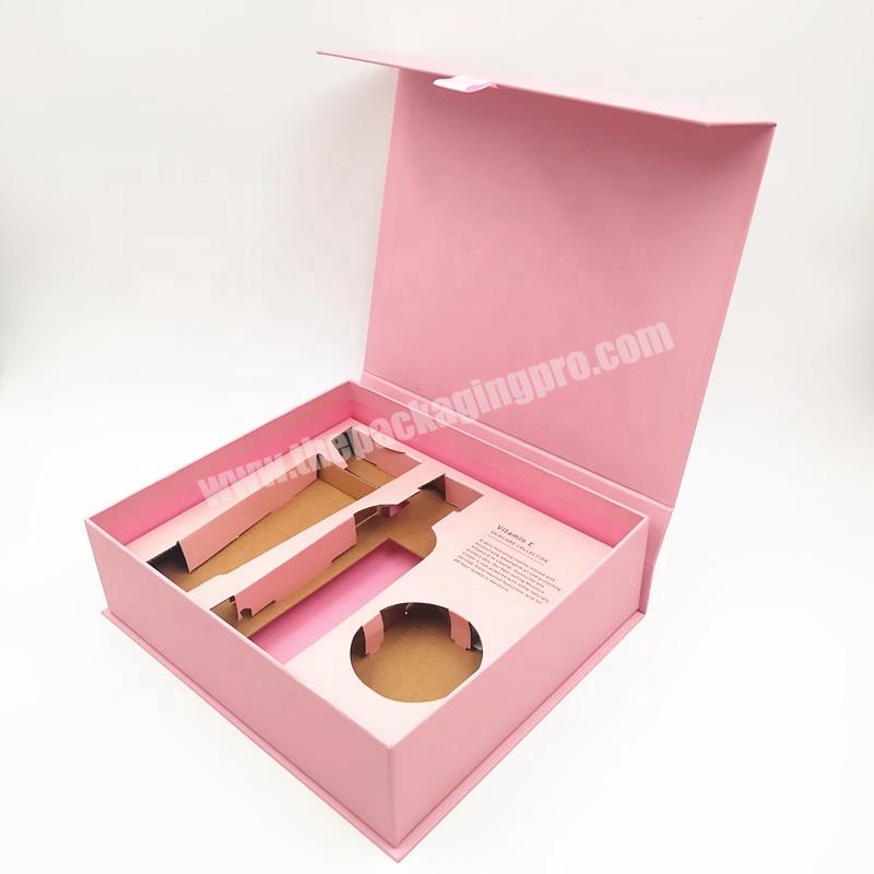 Luxury Pink Personalized Rigid Boxes for Cosmetic Packaging Magnetic Closure Paper Gift Box