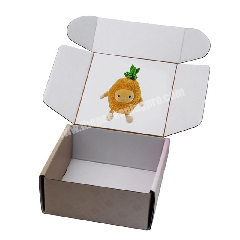 Luxury Printed Logo Gift Embossed Shipping Mailer Box Pineapple Plush Pillow Toy Corrugated Packaging Boxes Custom