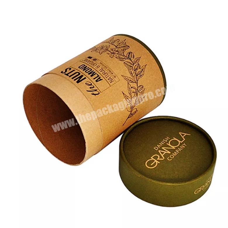 Luxury Push up Lid Tea Coffee Cardboard Packaging Paper Tube with Custom Printed