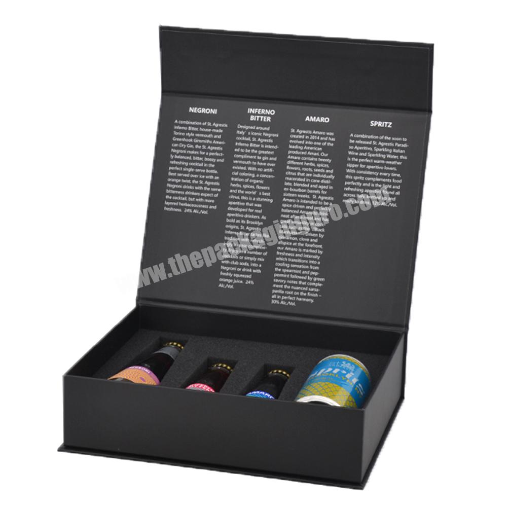 Luxury corrugated 6 bottles 4 bottle wine packaging box customizable shipping gift packaging wine with magnetic closure wine box