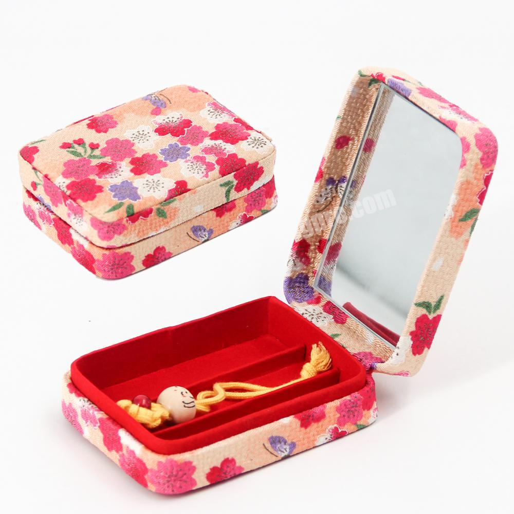 Luxury cotton filled jewelry gift boxes with mirror jewelry packaging gift box packing for jewelry necklace packaging gift box