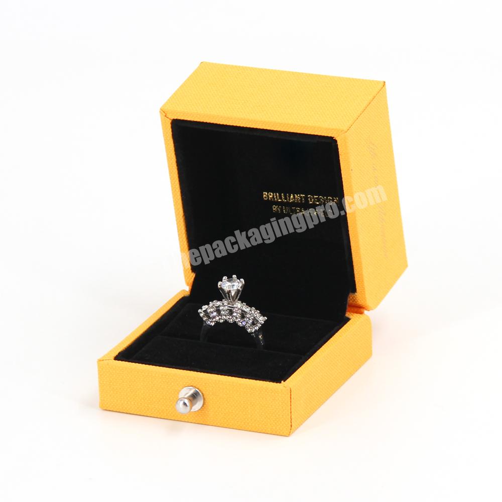 Luxury custom flip cover gift packaging cardboard kraft paper jewelry packaging box ring box jewelry gift small gift jewelry box
