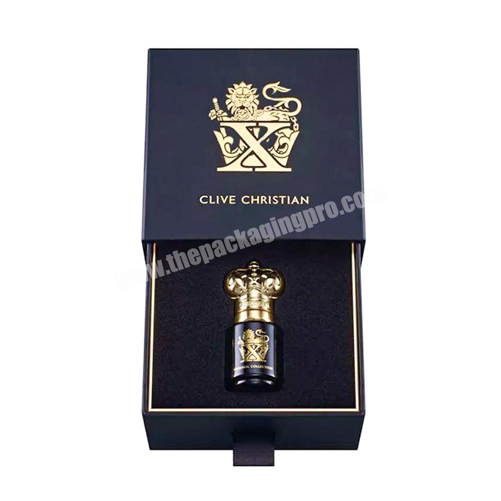 Luxury custom logo perfume bottle atomizer box packaging cosmetic perfume gift set box with ribbon drawer cosmetic perfume box