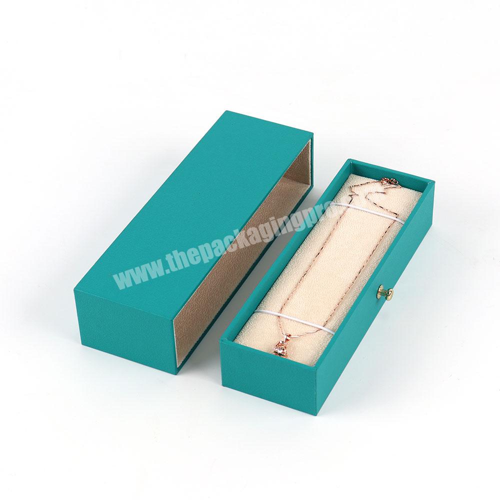 Luxury display exquisite gift jewelry storage box necklace bangle gift packaging jewelry box drawer gift box with log