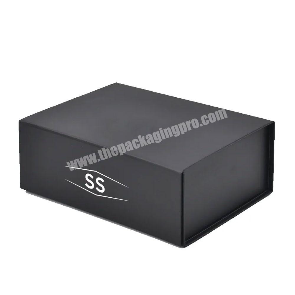 Luxury logo design custom magnet box packaging shoes clothing packaging gift boxes with magnetic lid christmas magnetic gift box
