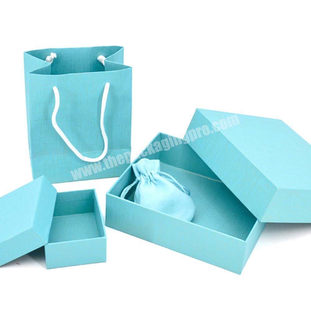 Luxury necklace box packaging design necklace gift jewelry storage box organizer with bag logo custom kraft paper jewelry box