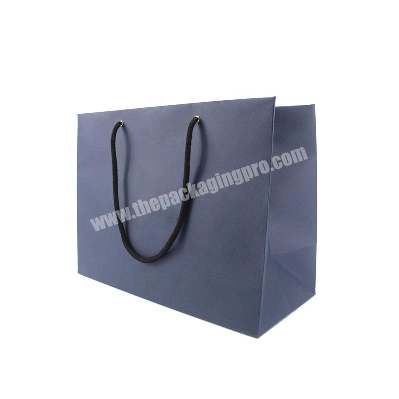 Luxury ribbon handle boutique shopping packaging paper gift bags with logo
