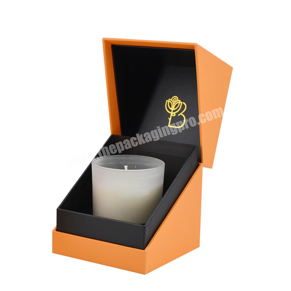 Luxury rigid board candle gift box with eva insert custom eco friendly paper personalised candle packaging boxes candle jar box