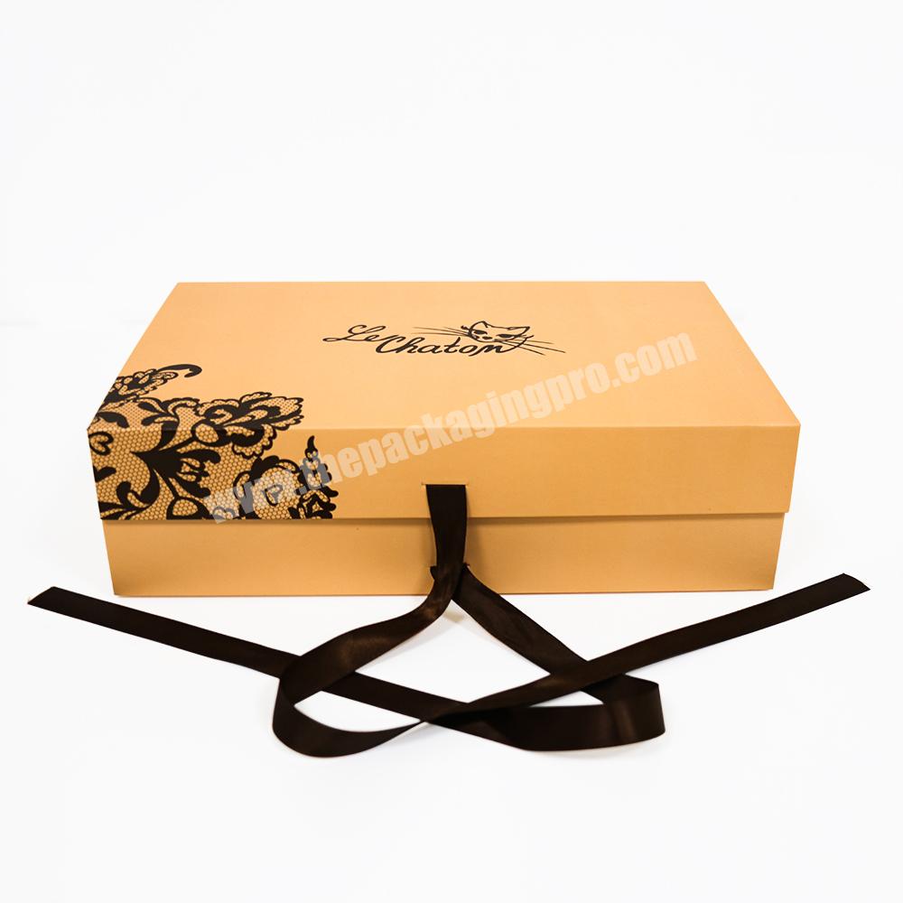 Magnet Folding With Ribbons Luxury Gift  Packaging Packaging Boxes For Clothes