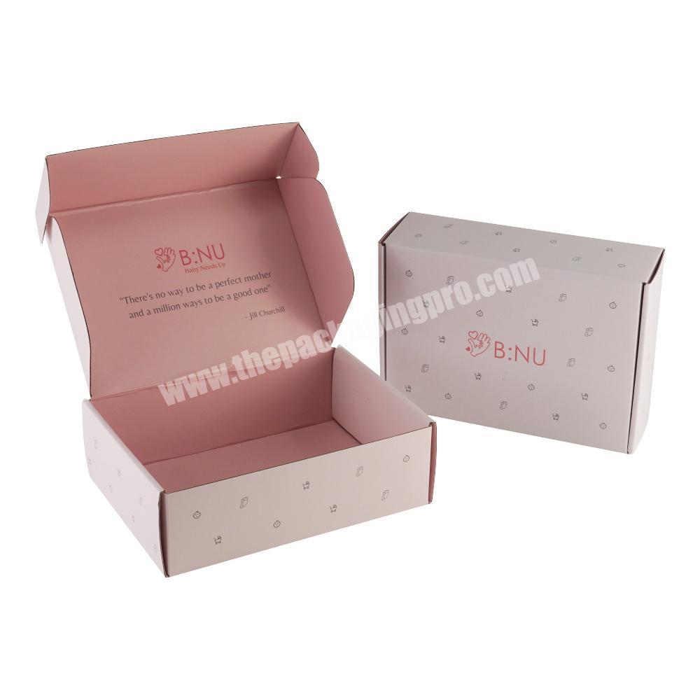 Manufacturer Custom Logo Color Cardboard Mailing Apparel Box Printed Corrugated Shipping Packaging Paper Box
