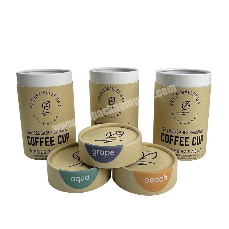 Manufacturer Custom Your Own Logo Kraft Cardboard Cylinder Paper Tube Box Packaging For coffee cup