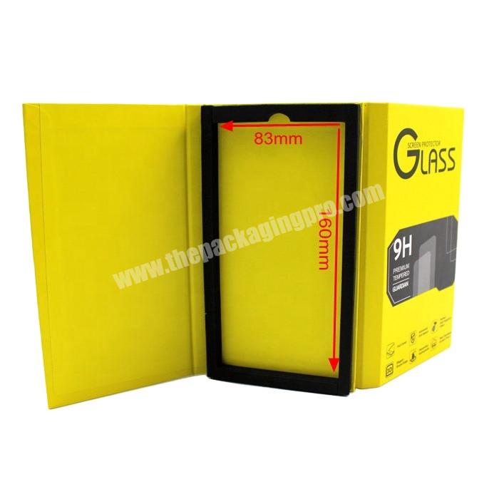 Mobile Phone Tempered Glass Retail Kraft Paper Book Shape Box Screen Protector Packaging Box