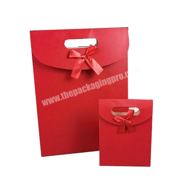 New Designed Oem Service Competitive Price Tearproof Bag Paper Bag Candy Packing Red Cute Portable Bag