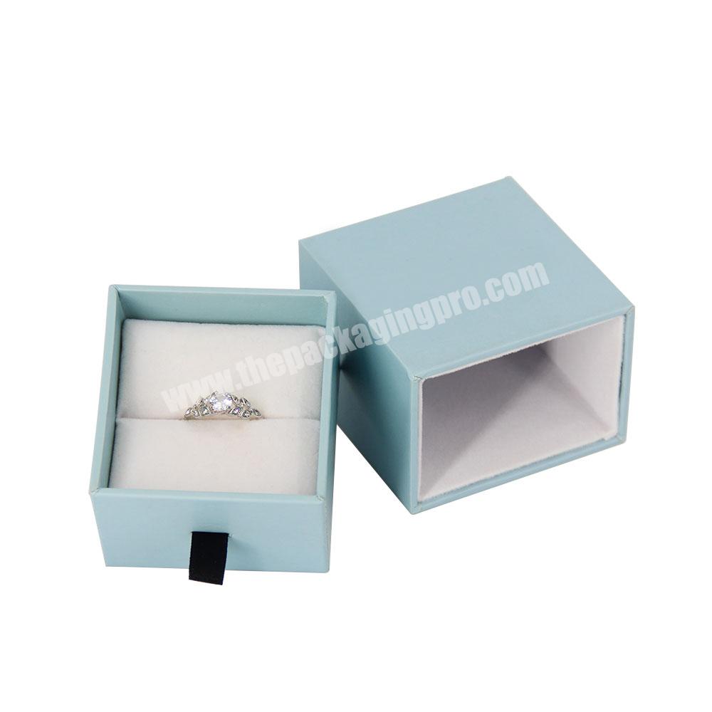 New customization jewelry fine rings paper boxes lovely small travel jewelry box gift paper packaging jewelry box with logo