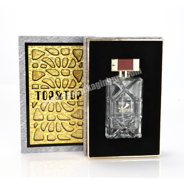 Novel Design Custom Cardboard Logo Printed Perfume bottle Packaging Box Lid and Base Eco-friendly Gift Box