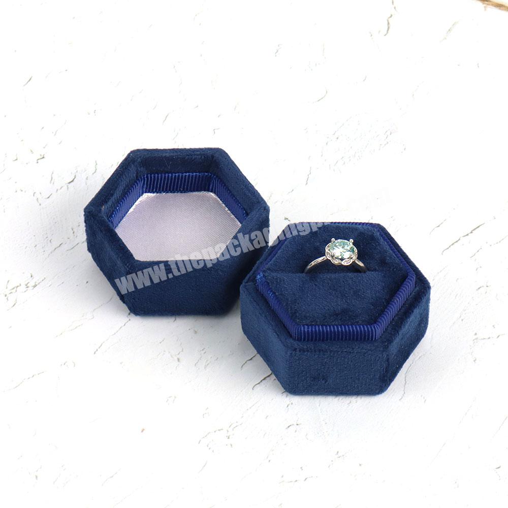 Personalise velvet jewelry box ring earring pendant packaging jewelry wedding mailer box jewelry packaging display velvet box