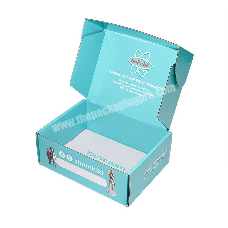 Personalized Custom printed Logo Full Printing Colorful Packaging Cardboard Corrugated Shipping Mailing Boxes