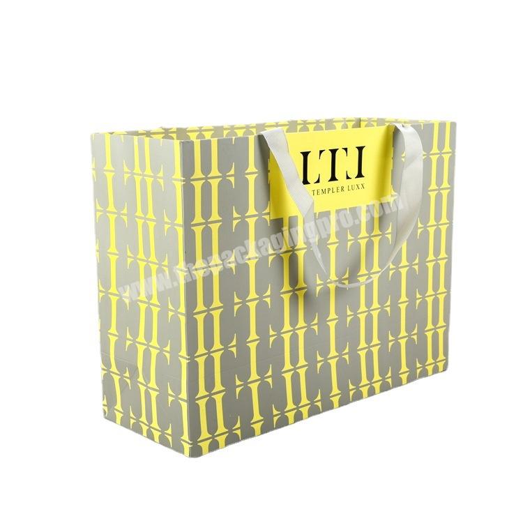 Personalized Design Luxury Tote Matt Lamination Clothes Gift Packaging Shopping Paper Bags