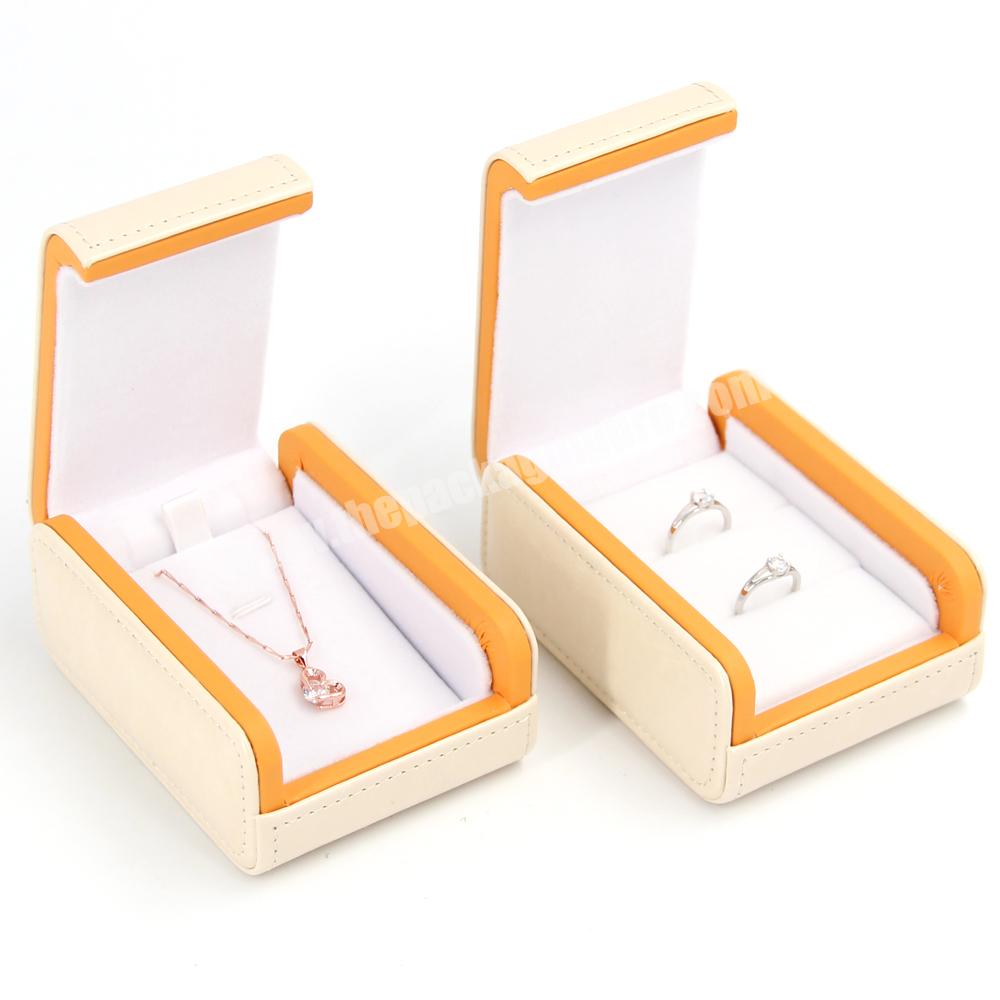 Personalized kraft vintage jewelry box custom leather bracelet box ring necklace jewelry storage packaging leather jewelry box