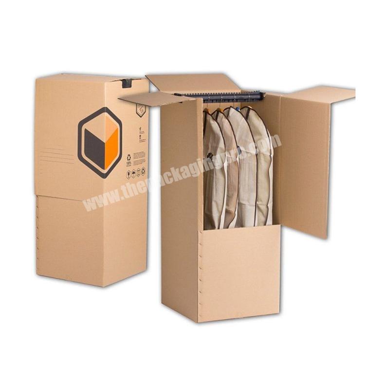 Professional Producing Packaging Shipping Moving Clothing Corrugated Carton  Eco Friendly large Wardrobe Corrugated Box