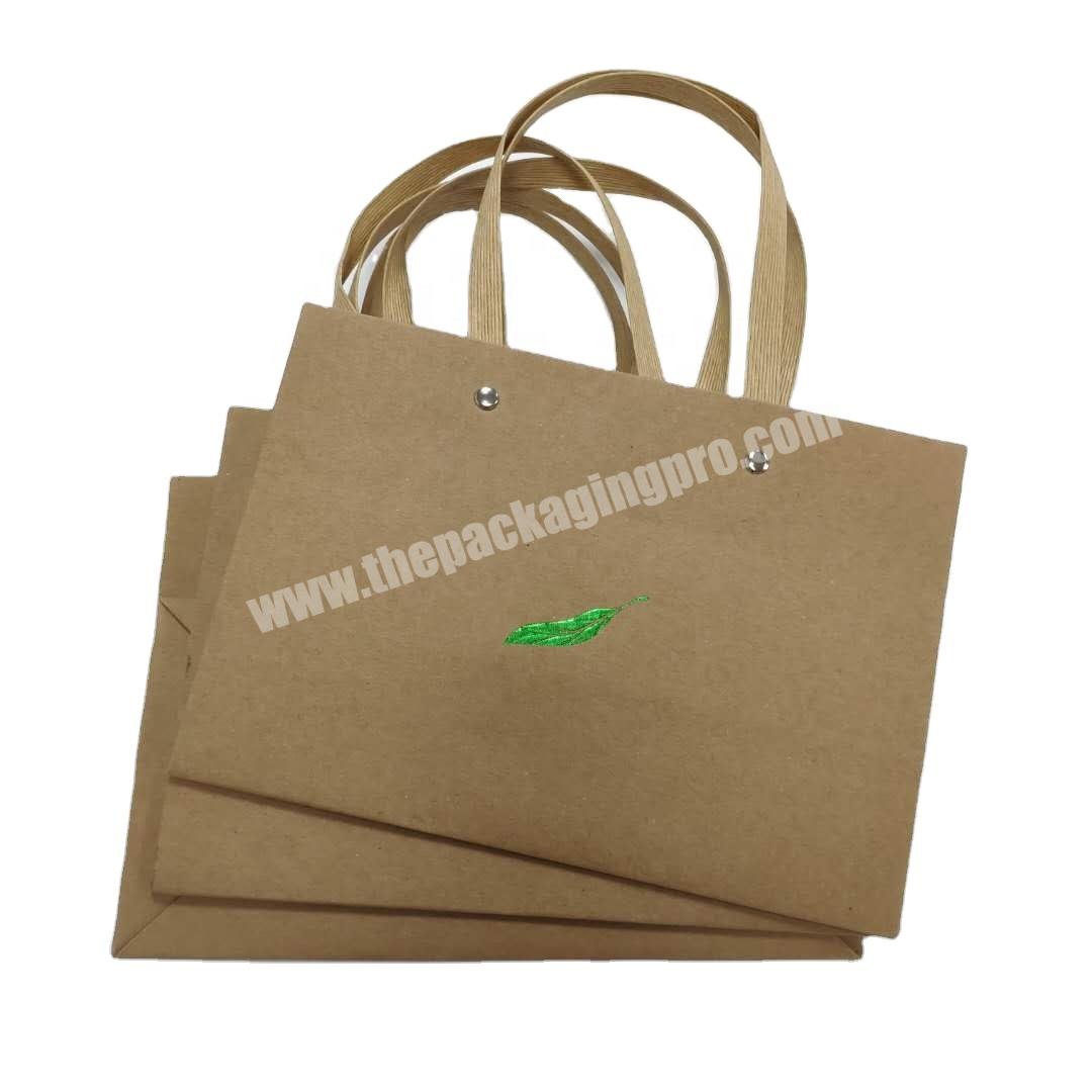 RECYCLED KRAFT PAPER GIFT BAG WITH CUSTOM LOGO