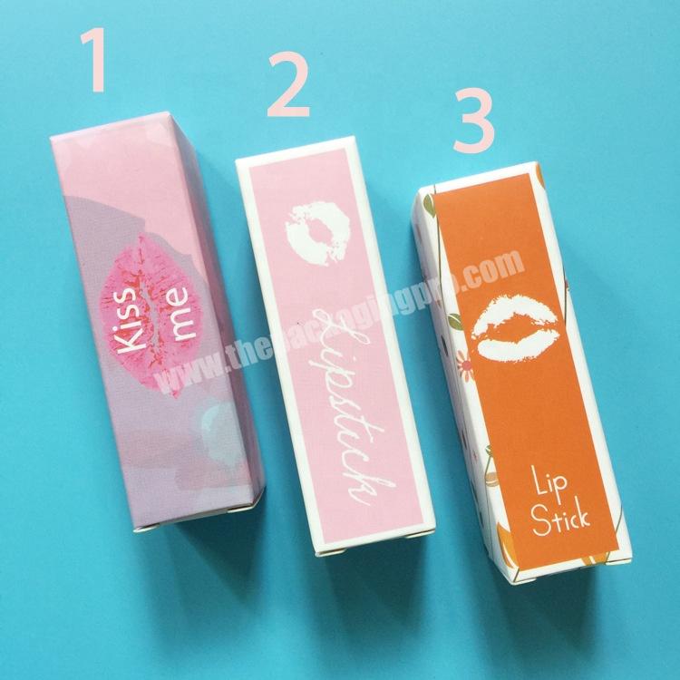 Ready made lipstick packaging box DIY color lipstick box white card lipstick carton
