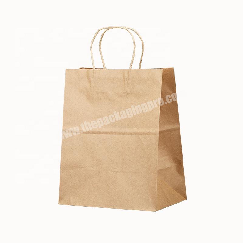 Ready stock size kraft paper tote bag customized promotional premium luxury thank you gift paper bags with your own logo