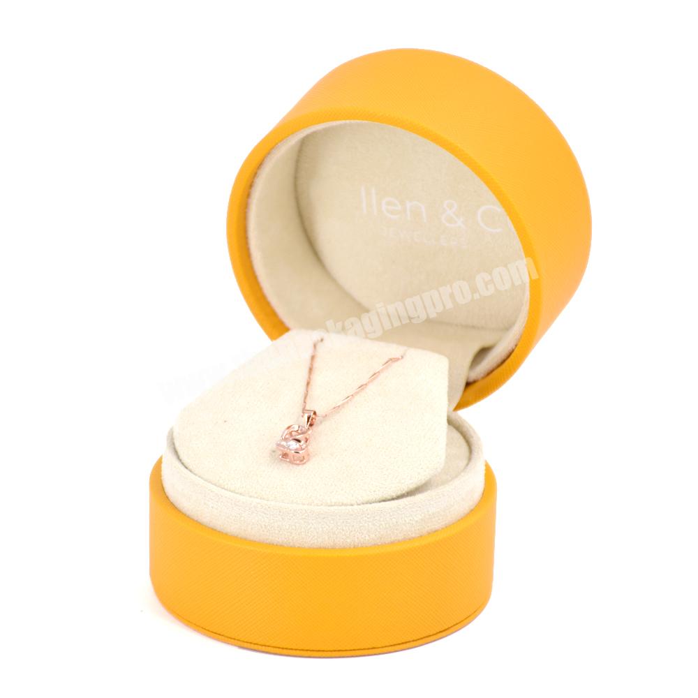 Round velvet jewelry storage ring necklace gift box luxury jewelry box packaging ring necklace gift logo custom jewelry boxes