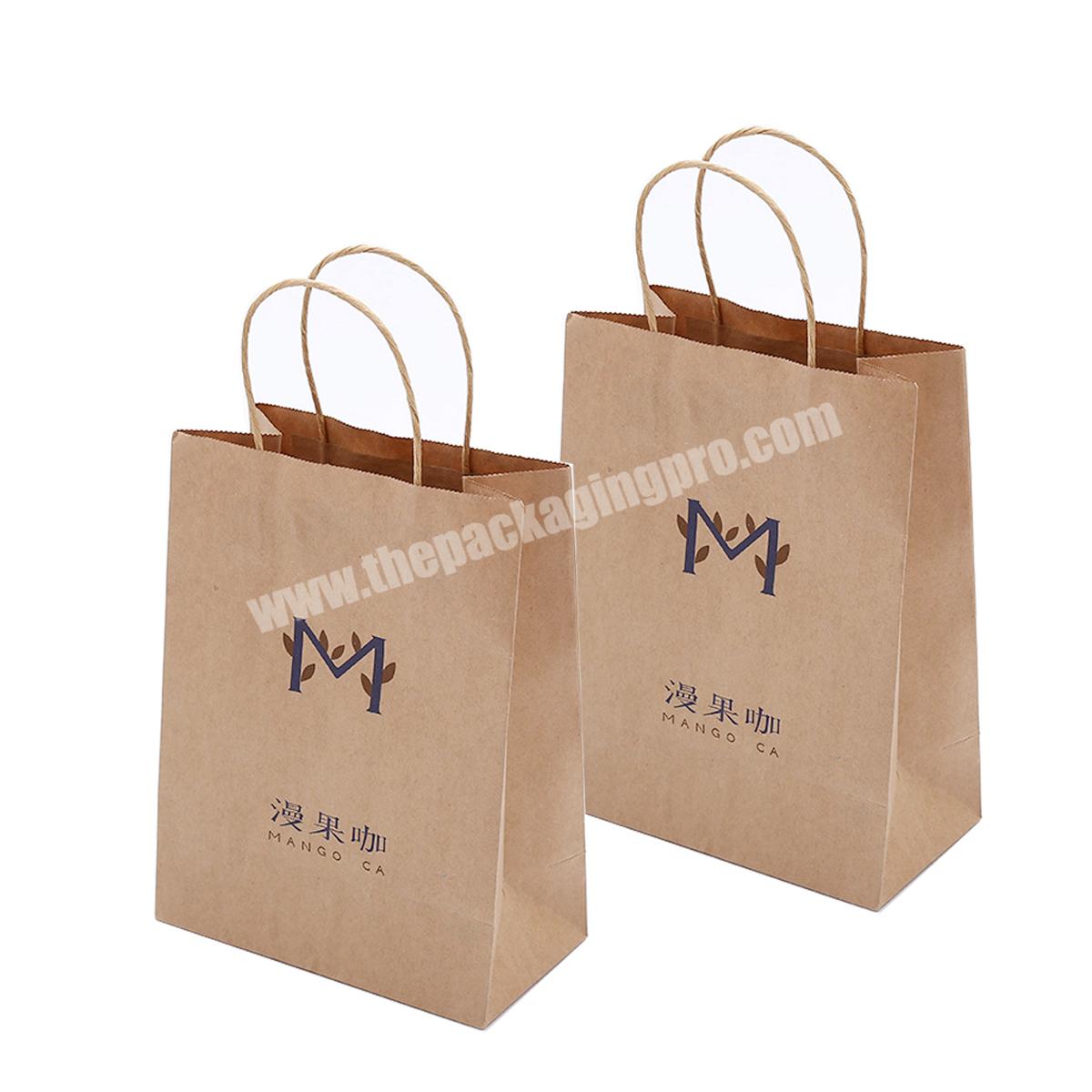 Small Large Cheap Personalized Customizable Eco Custom Branded Kraft Paper Coffee Bags For Restaurant Lunch Food Takeaway