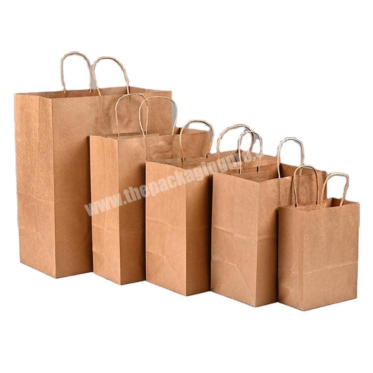 Small Paper Bag Takeaway Packaging Food Package Bag Takeaway Beverage Custom