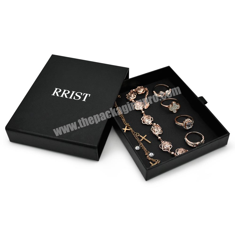 Small cardboard jewelry ring gift box jewelry packaging pearl necklace gift box with logo custom bracelet drawer jewelry boxes