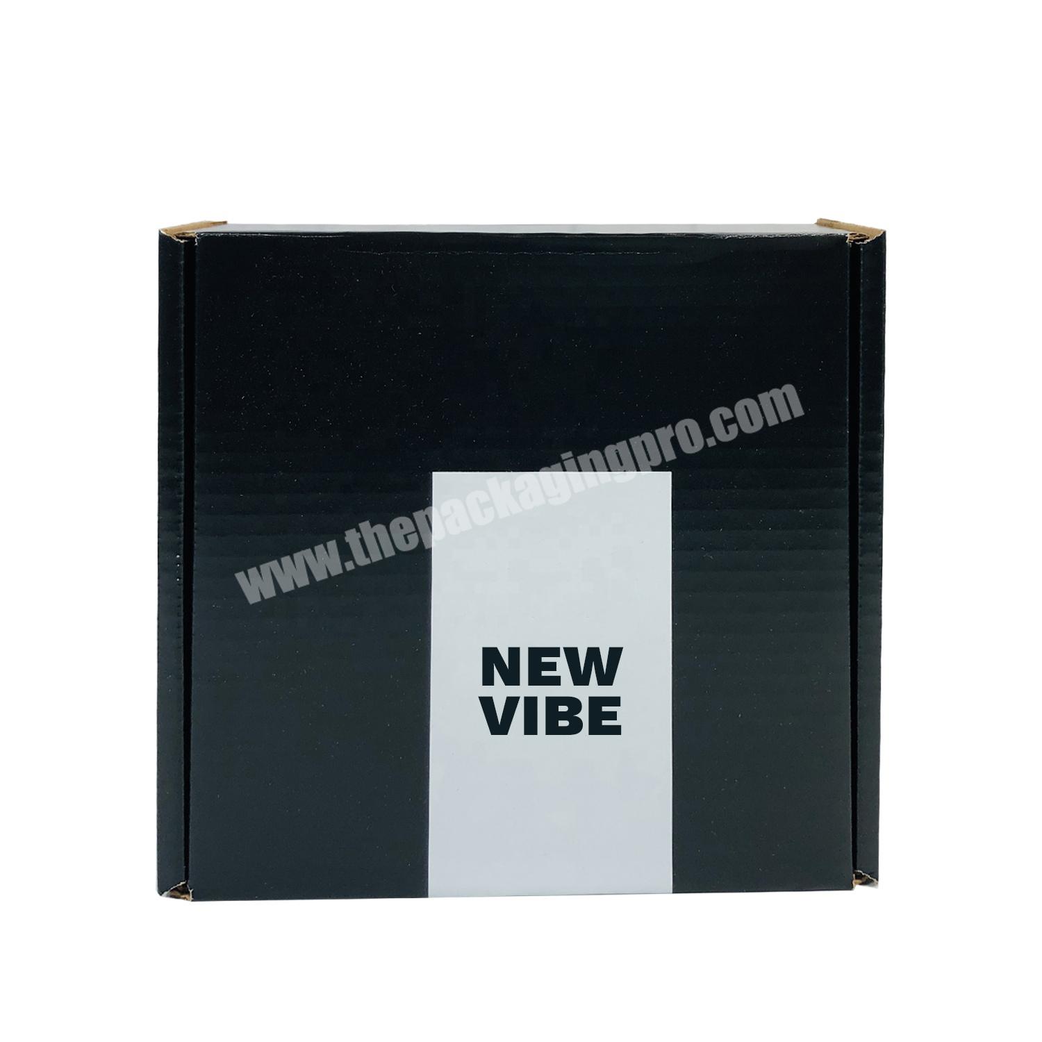 Trade Assurance High Quality Hair Extension Packaging Custom Logo Black Mailer Folding Shoe Box Packaging