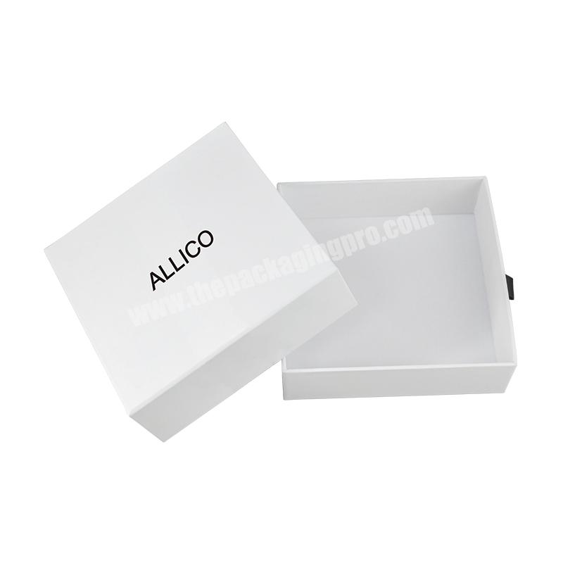 Unique luxury custom logo slide rigid cardboard paper gift jewellery box drawer jewelry box packaging
