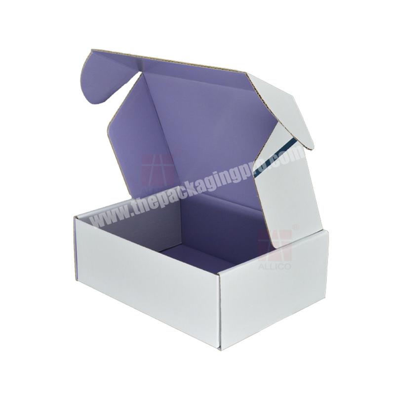 White Corrugated Box Clothes Packaging Luxury Baby Gift Shipping Custom Box Logo Packaging