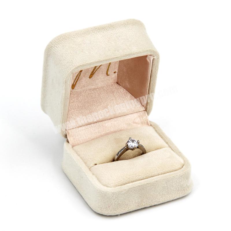 White packaging jewelry box retail luxury custom tab gold paper ring jewelry gift box with insert storage organizer jewelry box