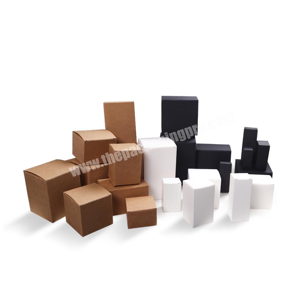Wholesale Cheap Customized Product Packaging Small Plain Kraft White Black Cardboard Box Packaging