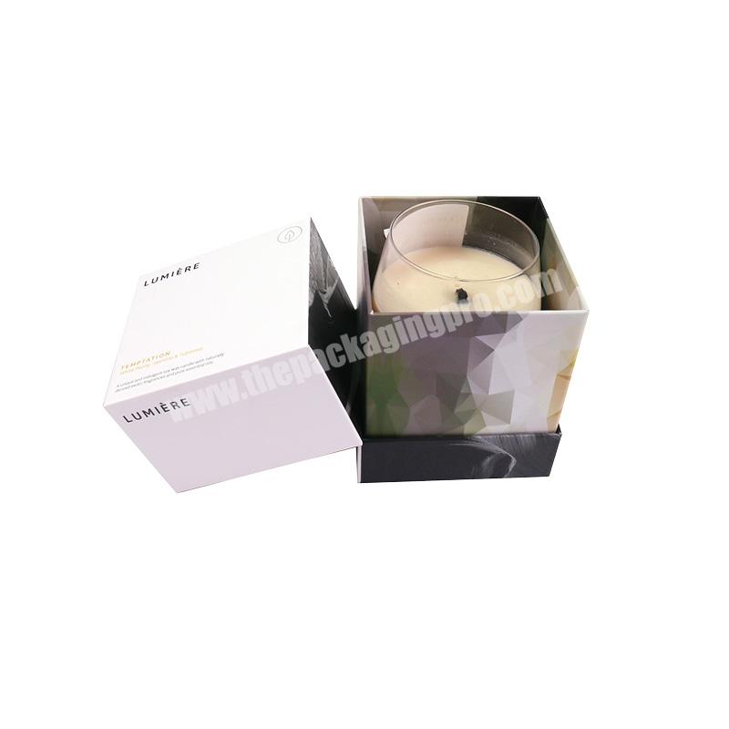 Wholesale Custom Luxury Two Pieces Candle Insert Jars  Gift Packaging Boxes With Logo